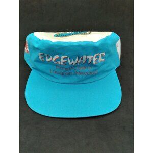 Vintage 80s one size Hotel Casino Laughlin, Nevada Aqua Snapback Painters Cap